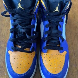 Air Jordan Purple and Orange Sneakers